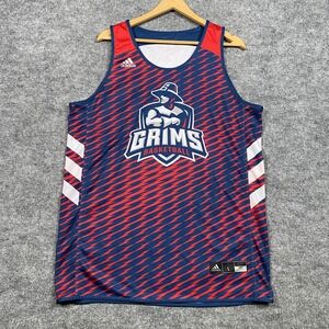 Adidas Grims Basketball Reversible Jersey Mens Large Navy Red White Number 55